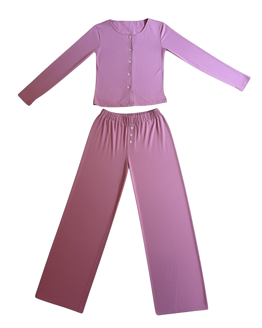 The Buttoned Cardigan Set