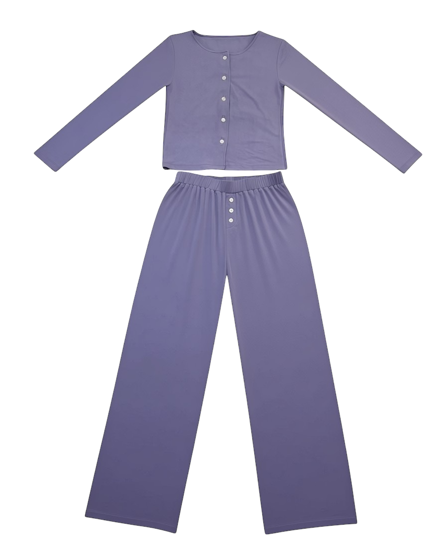 The Buttoned Cardigan Set