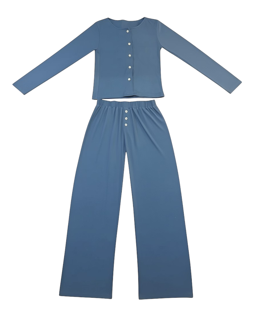 The Buttoned Cardigan Set